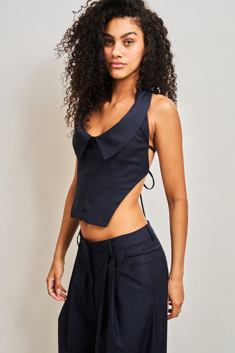 Moxie Vest Top - Navy
