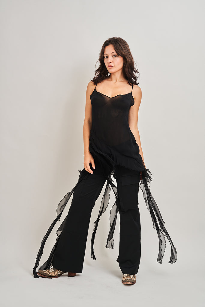 Fire Midi Dress - Black