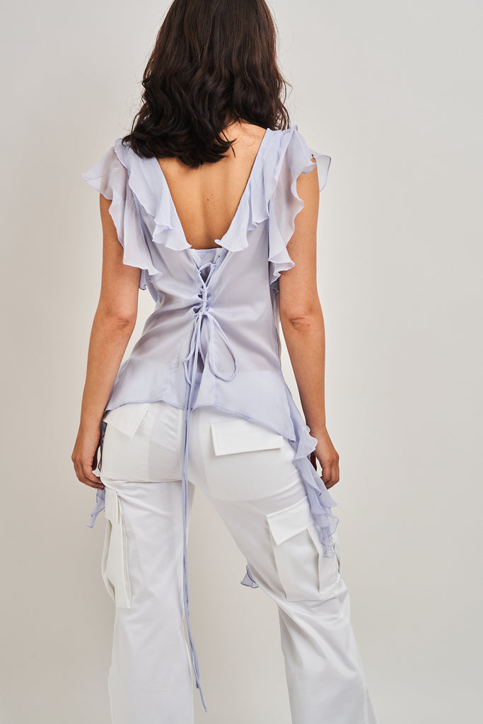 Rosie Ruffle Top - Light Purple