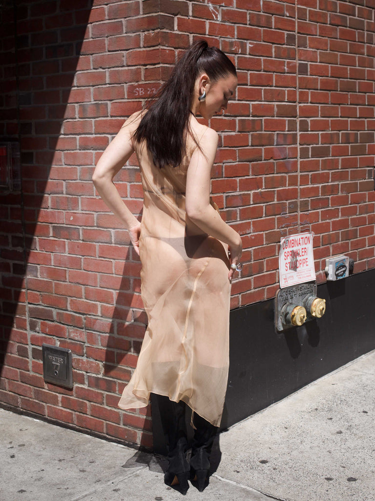 30's Organza Dress - Nude