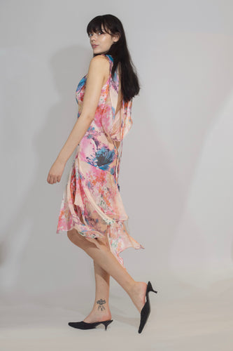 Rita Dress - Peach & Pink
