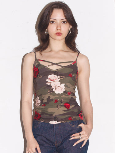 Vintage Camo Rose Tank
