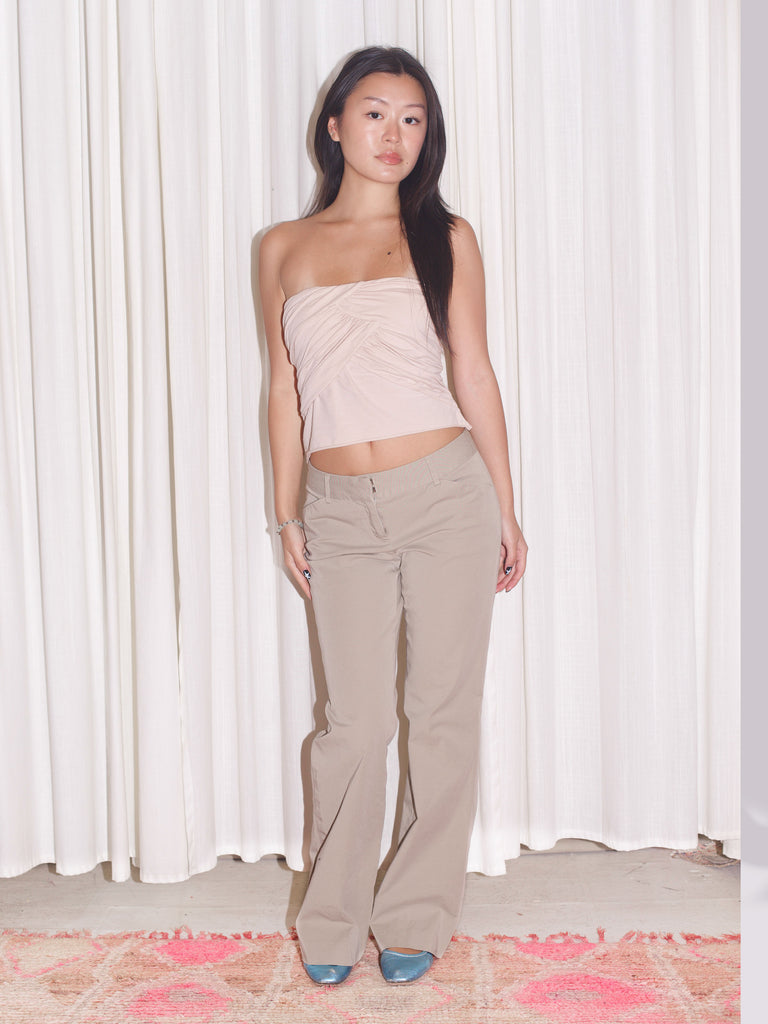 Vintage Draped Tube Top
