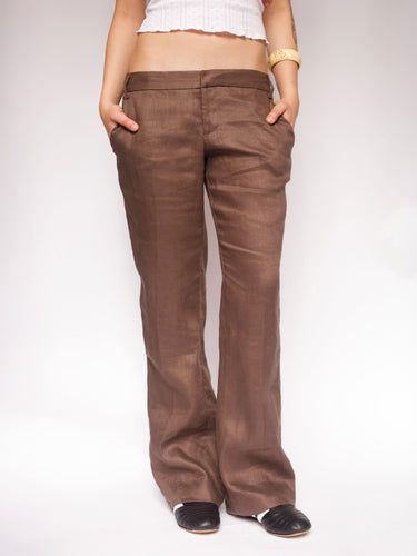 G-Pant - Chocolate Linen