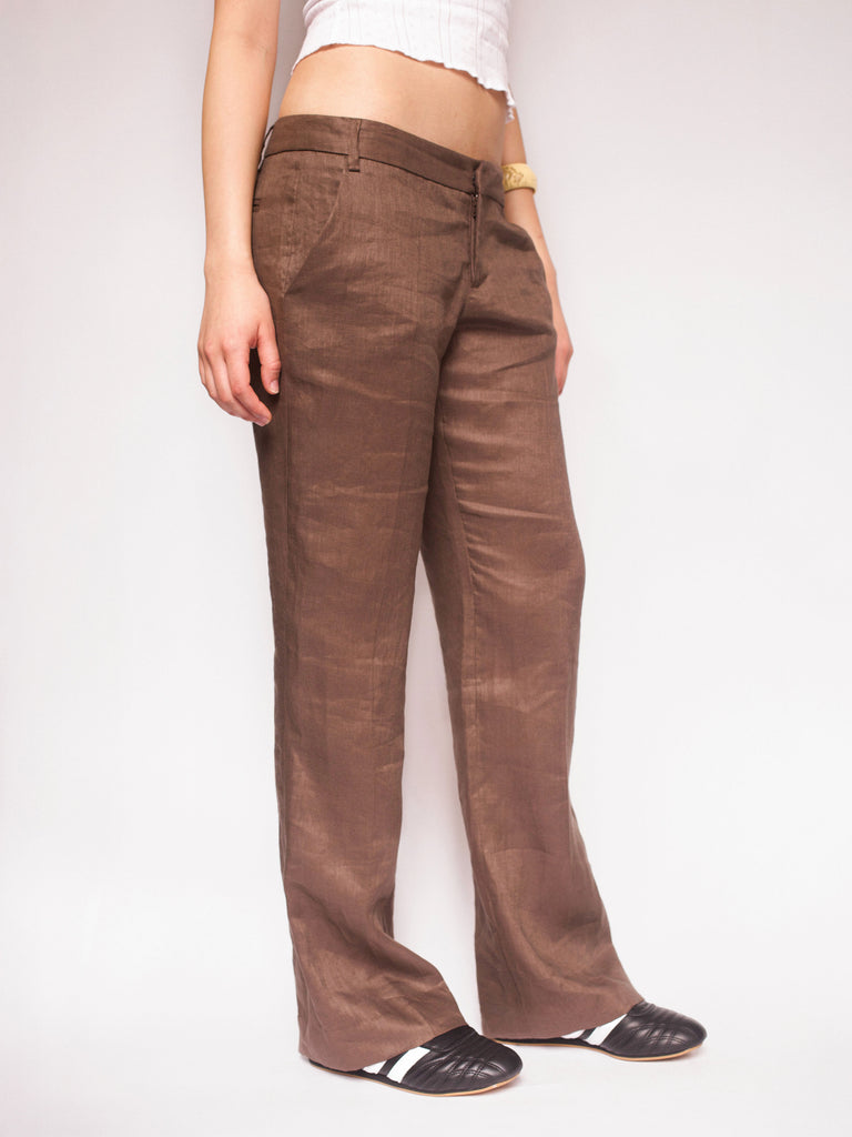 G-Pant - Chocolate Linen