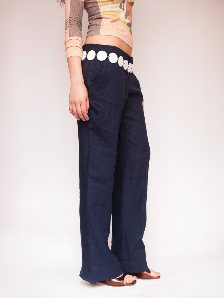 G-Pant - Navy Linen