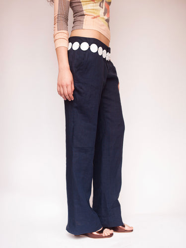 G-Pant - Navy Linen