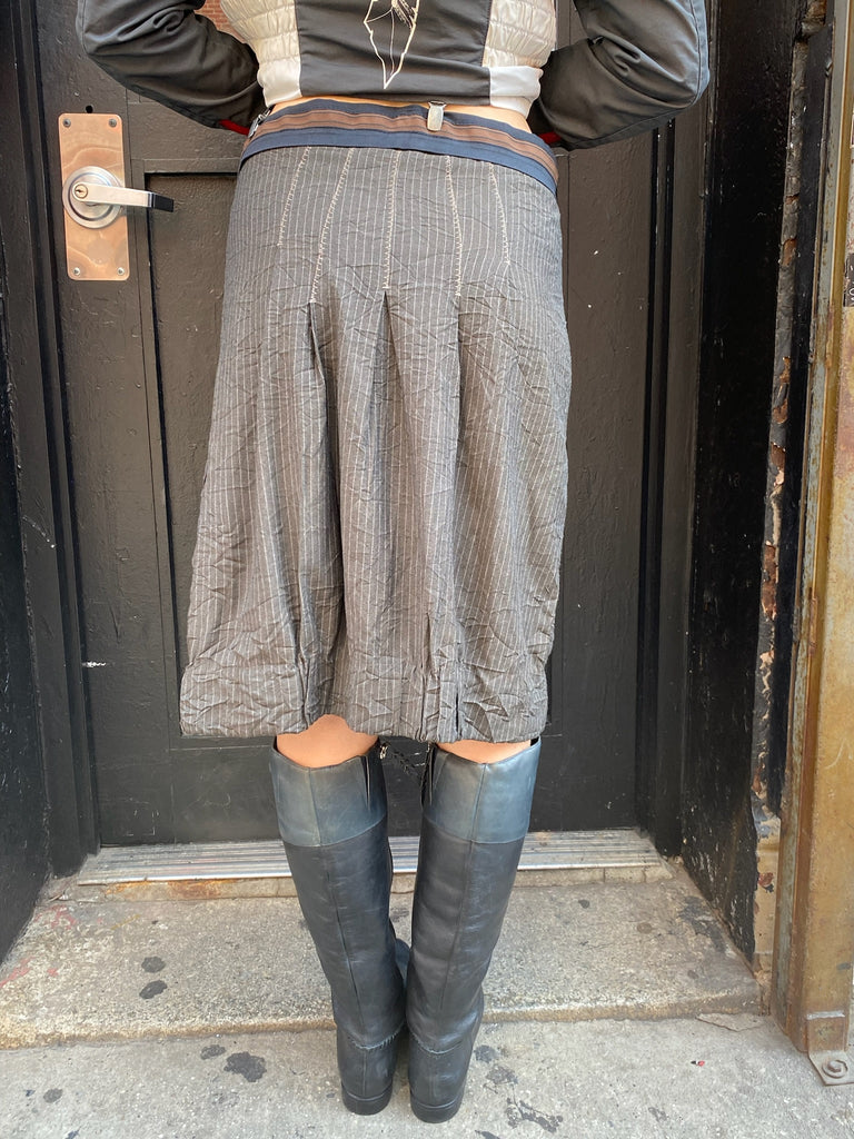 Pinstripe Dystopia Skirt