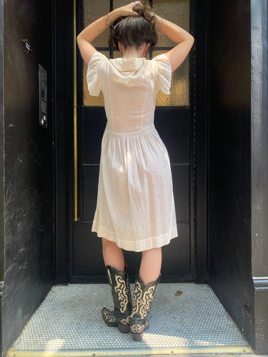 Polka Dot Peasant Dress