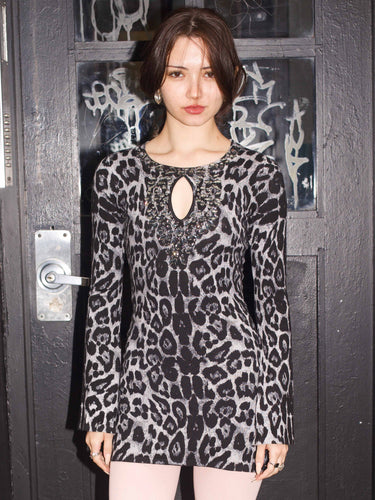 Vintage Leopard Mini Dress
