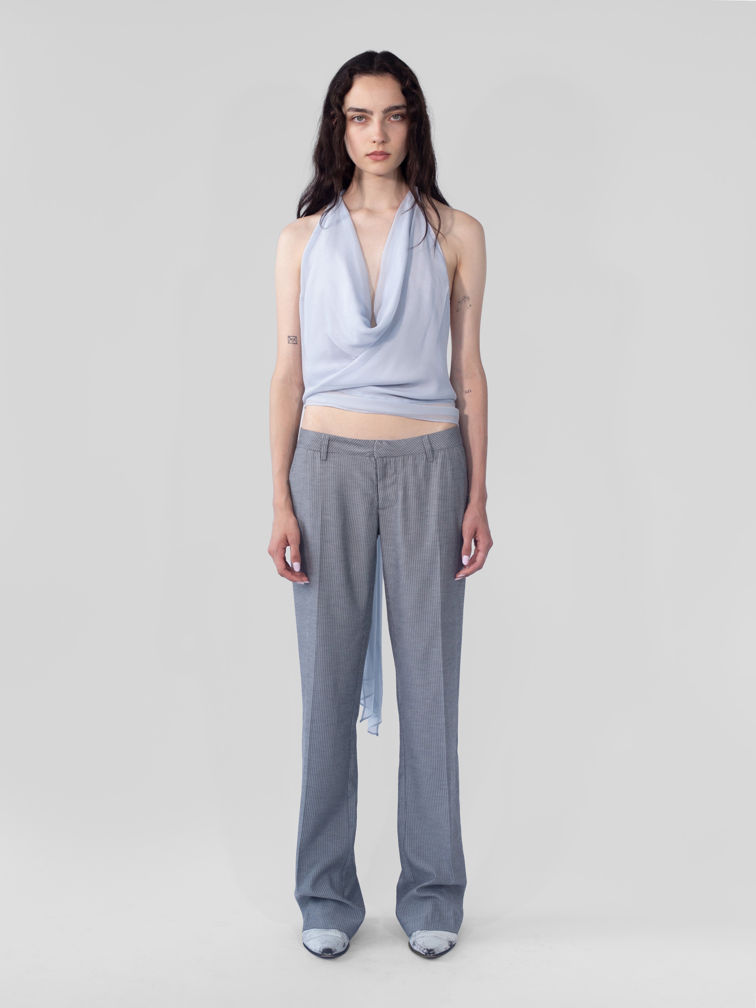Margo Flora Top in Blue