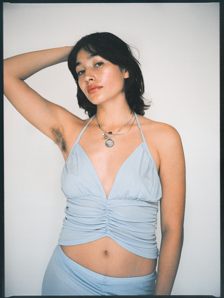 Disco Lady Top - Baby Blue