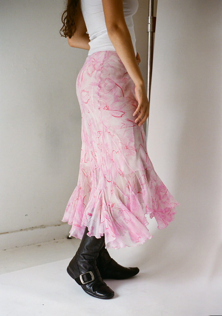 Frida Skirt - Pink Floral