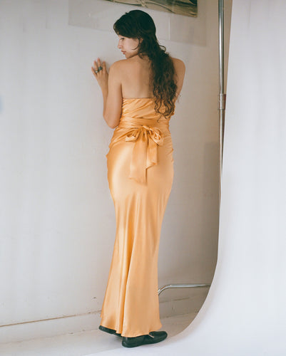 Classic Evening Tube - Orange Silk