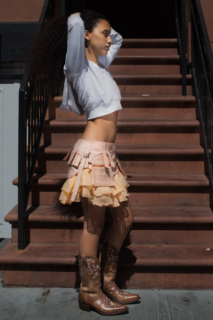 Cargo Fairy Mini Skirt - Peach