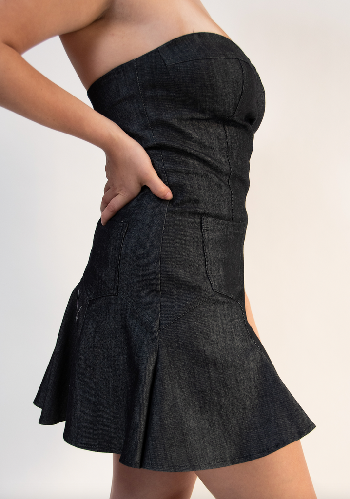 Ruby Lee Mini Dress - Blue Denim