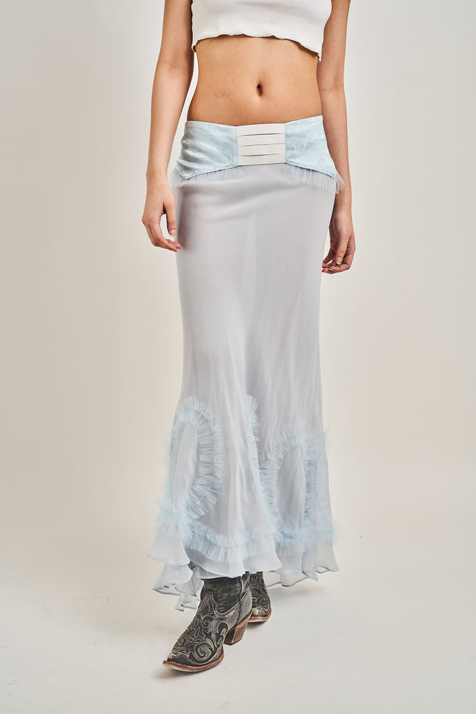 Whirl Skirt - Pastel Blue