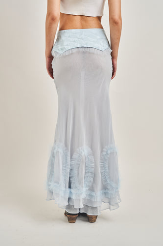 Whirl Skirt - Pastel Blue
