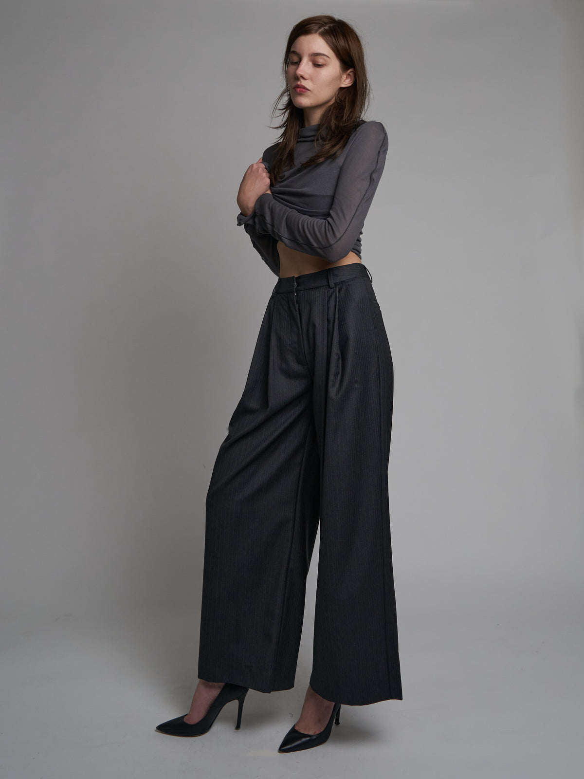 Baggy Baggy Men's Pant - Gray Pinstripe