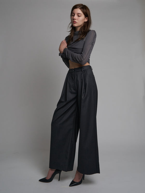 Baggy Baggy Men's Pant - Gray Pinstripe