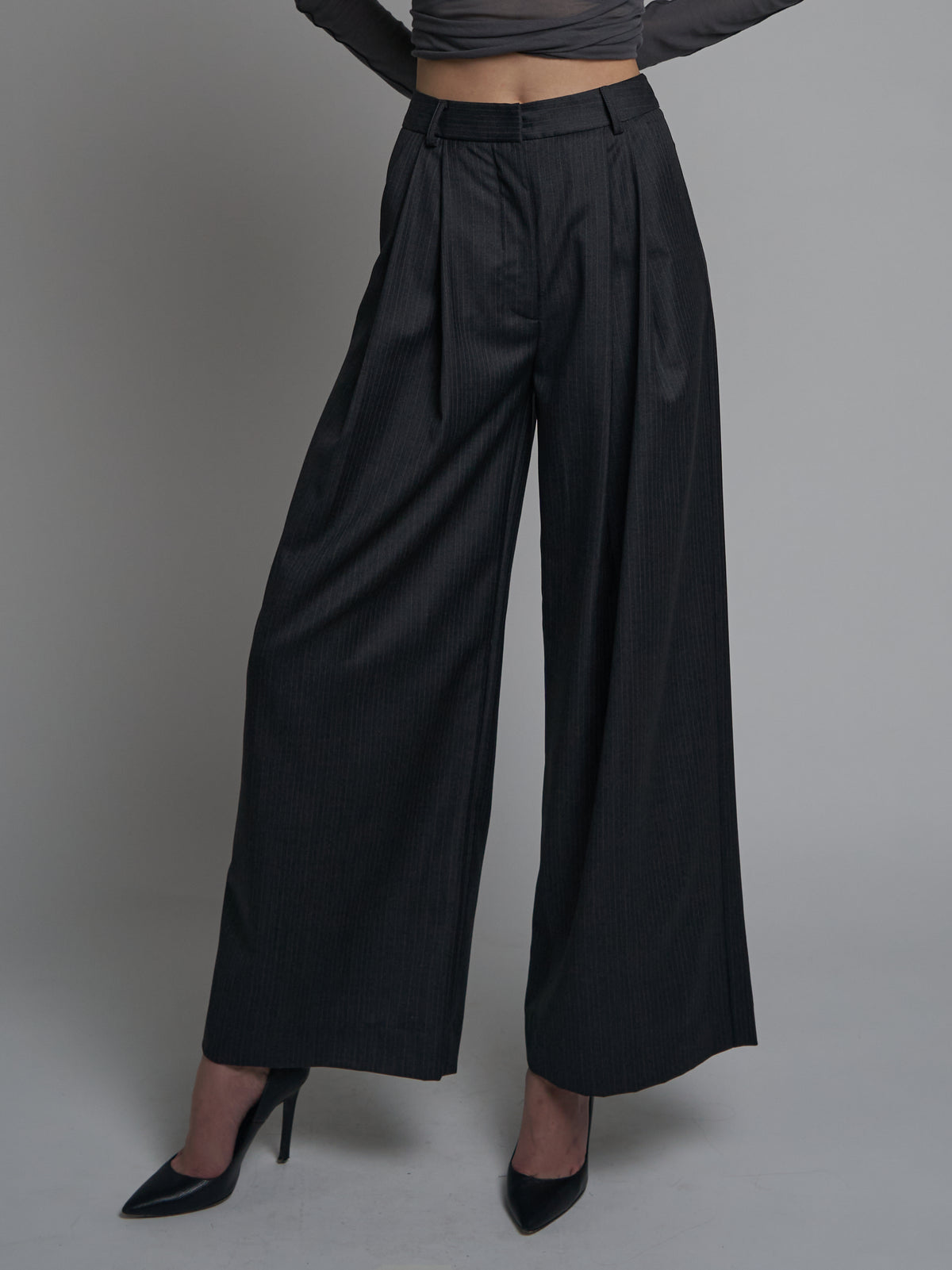 Baggy Baggy Men's Pant - Gray Pinstripe