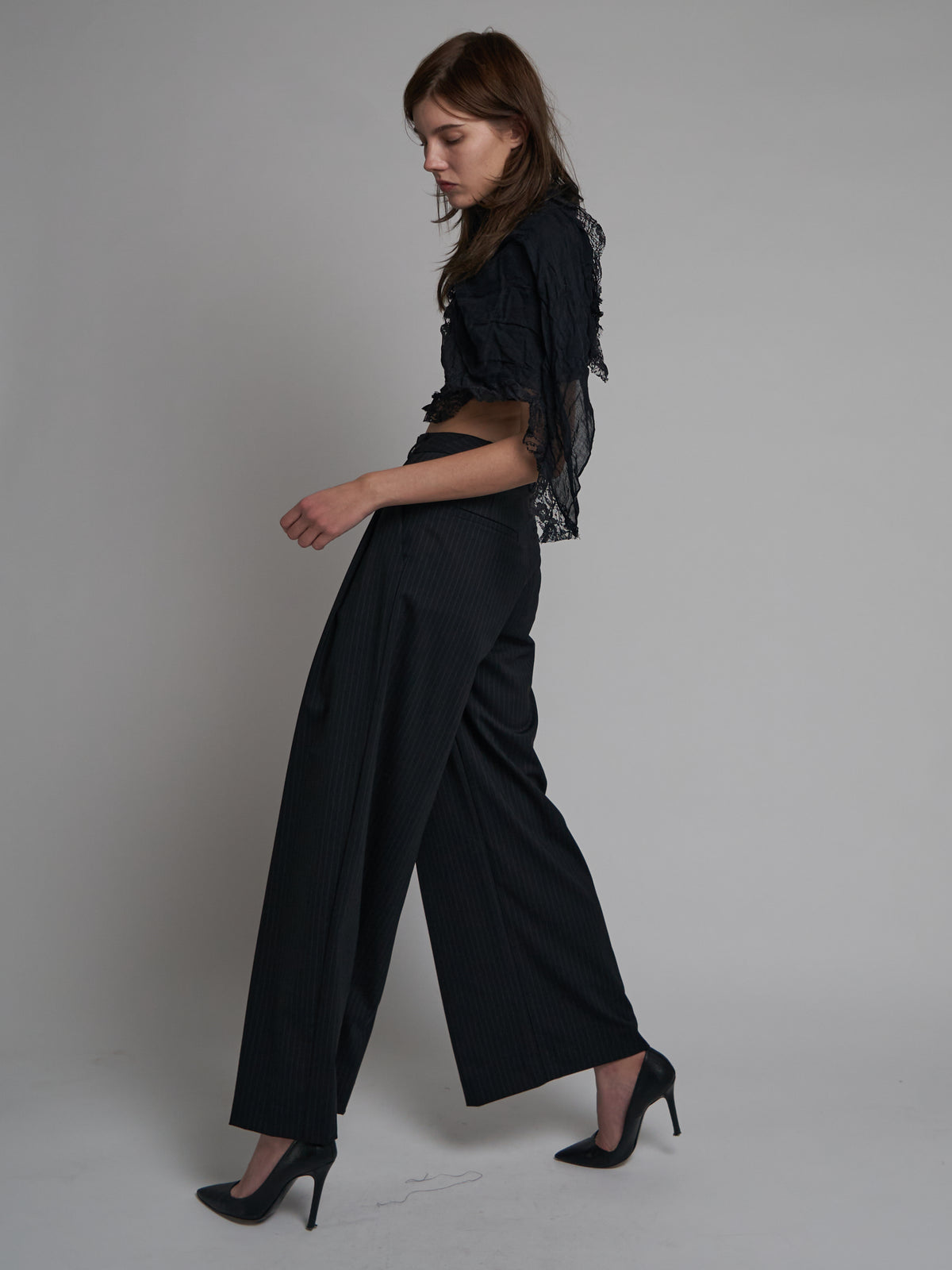 Baggy Baggy Men's Pant - Black Pinstripe