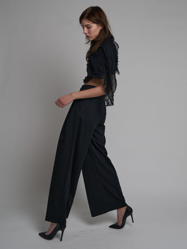 Baggy Baggy Men's Pant - Black Pinstripe