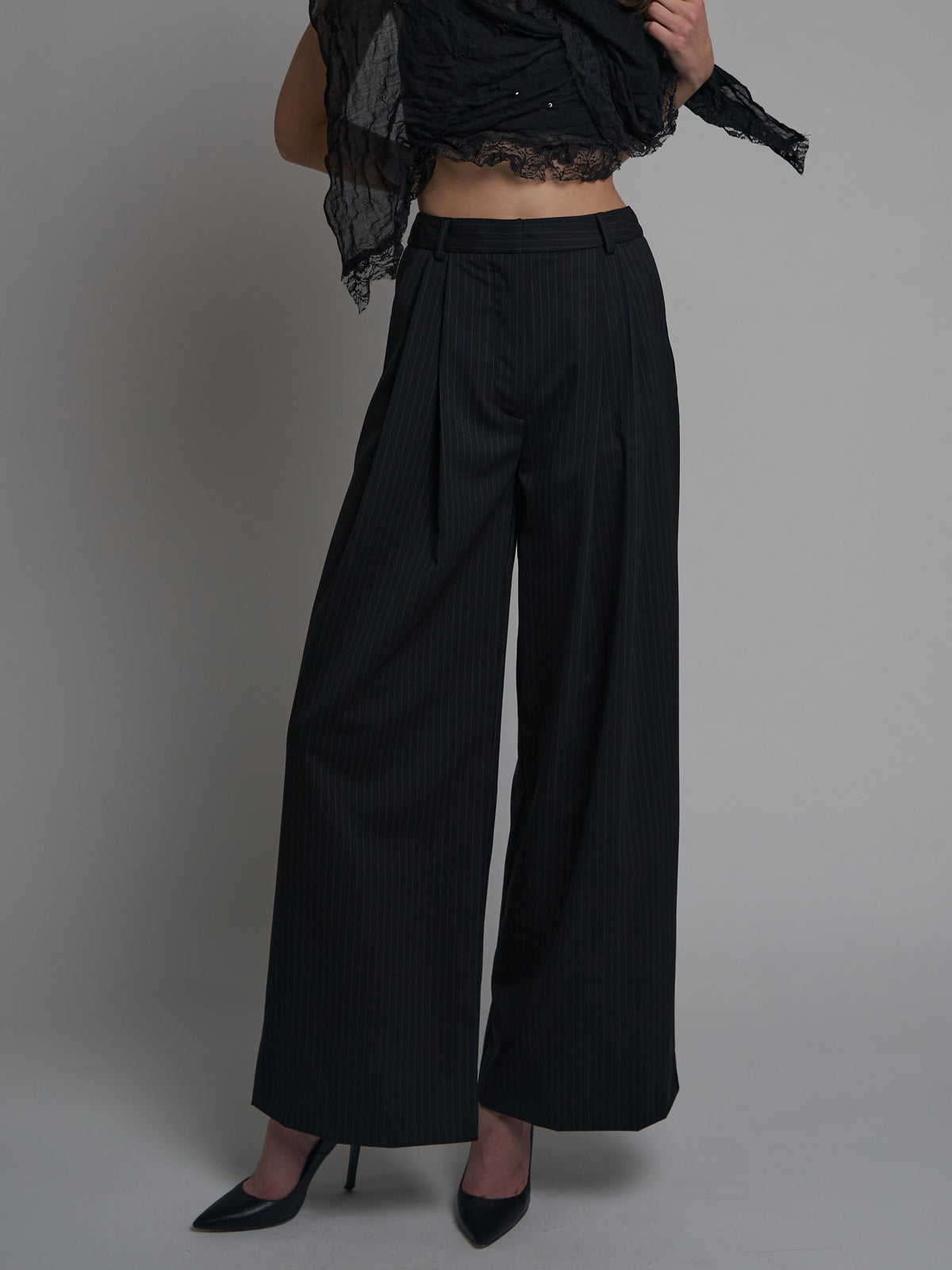 Baggy Baggy Men's Pant - Black Pinstripe