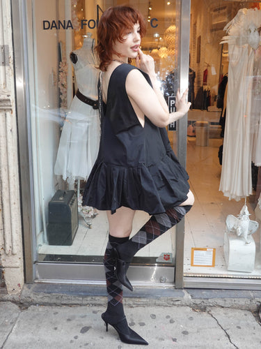 Cloud Mini Dress - Black Taffeta