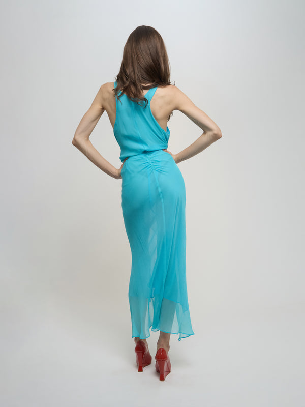 Knot Dress - Electric Blue