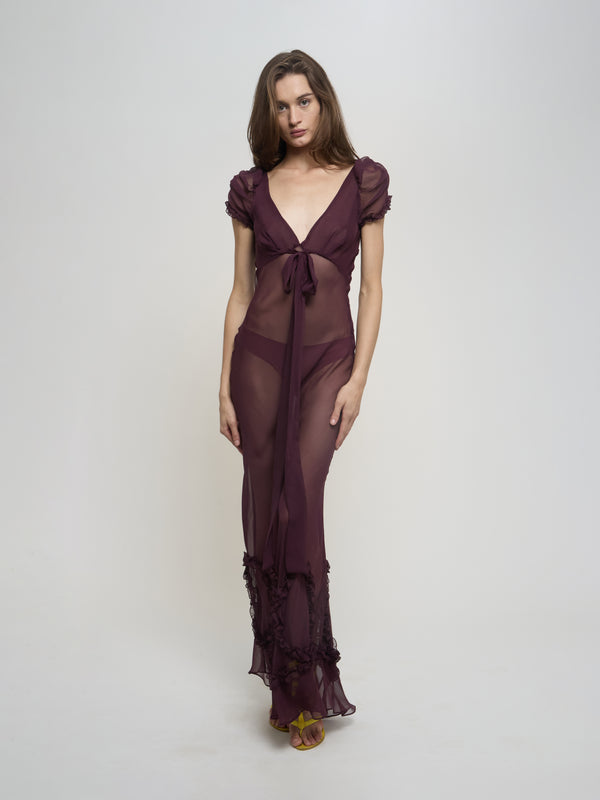Romantic Dress - Plum