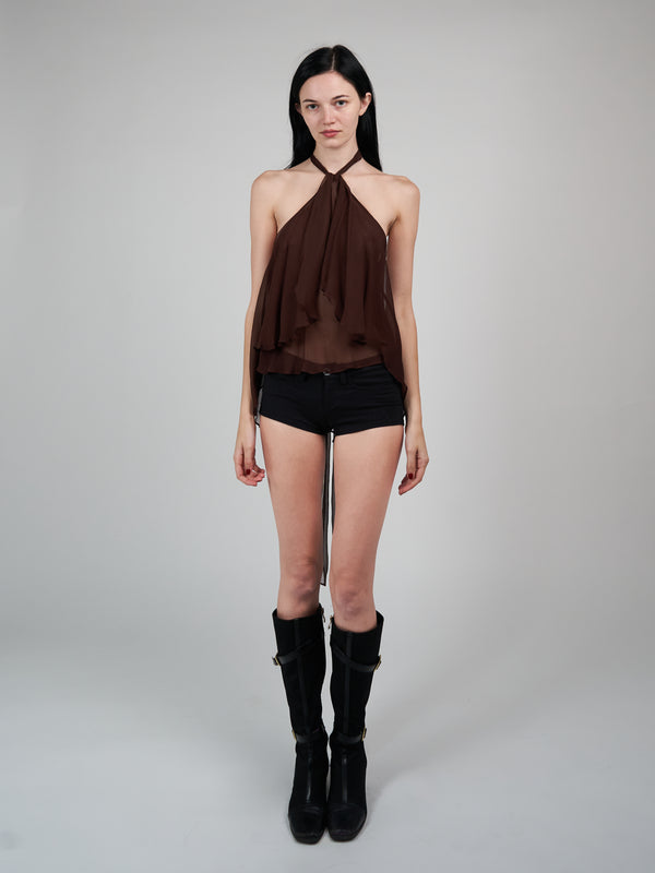 Flutter Top - Brown