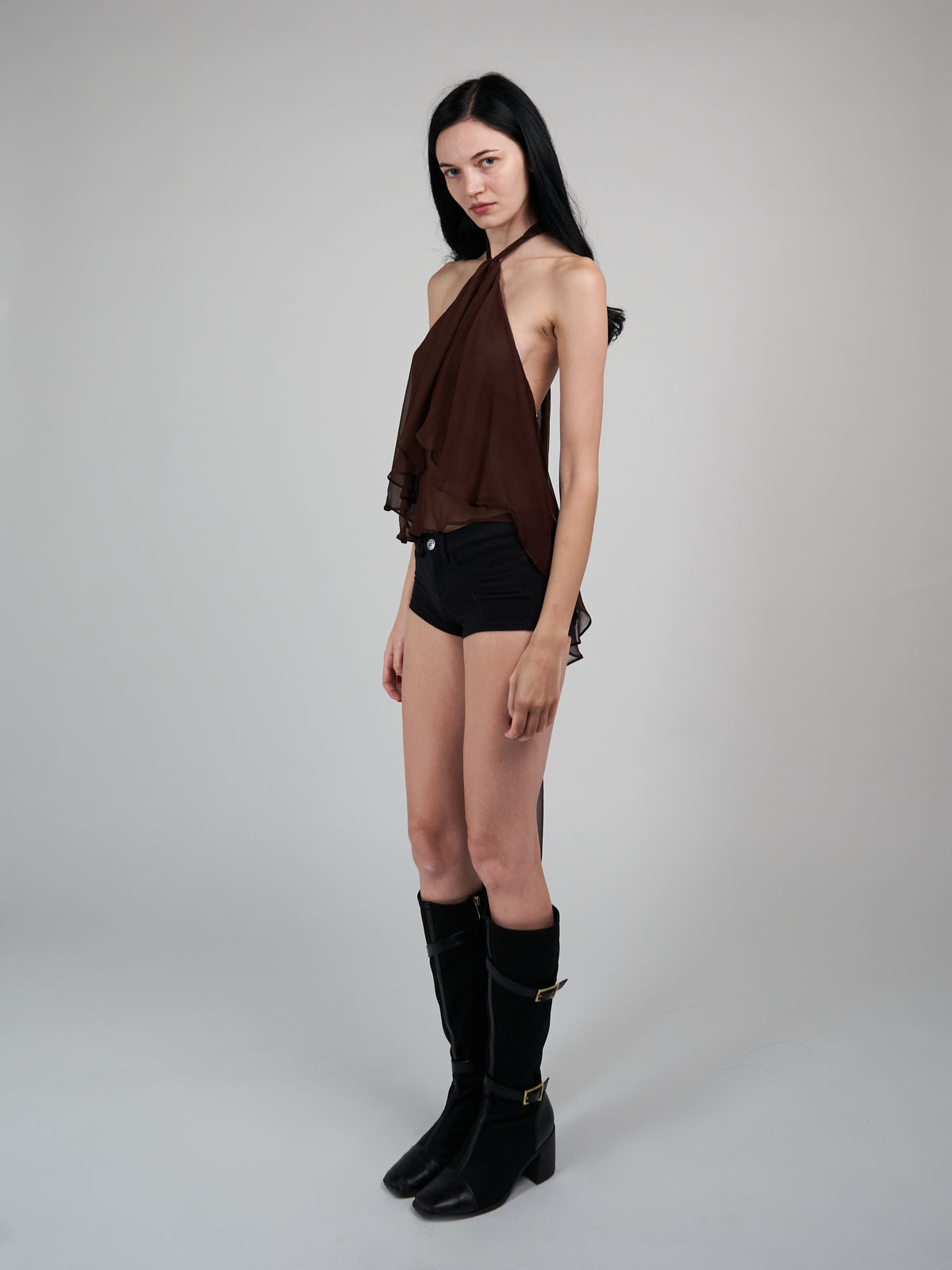 Flutter Top - Brown