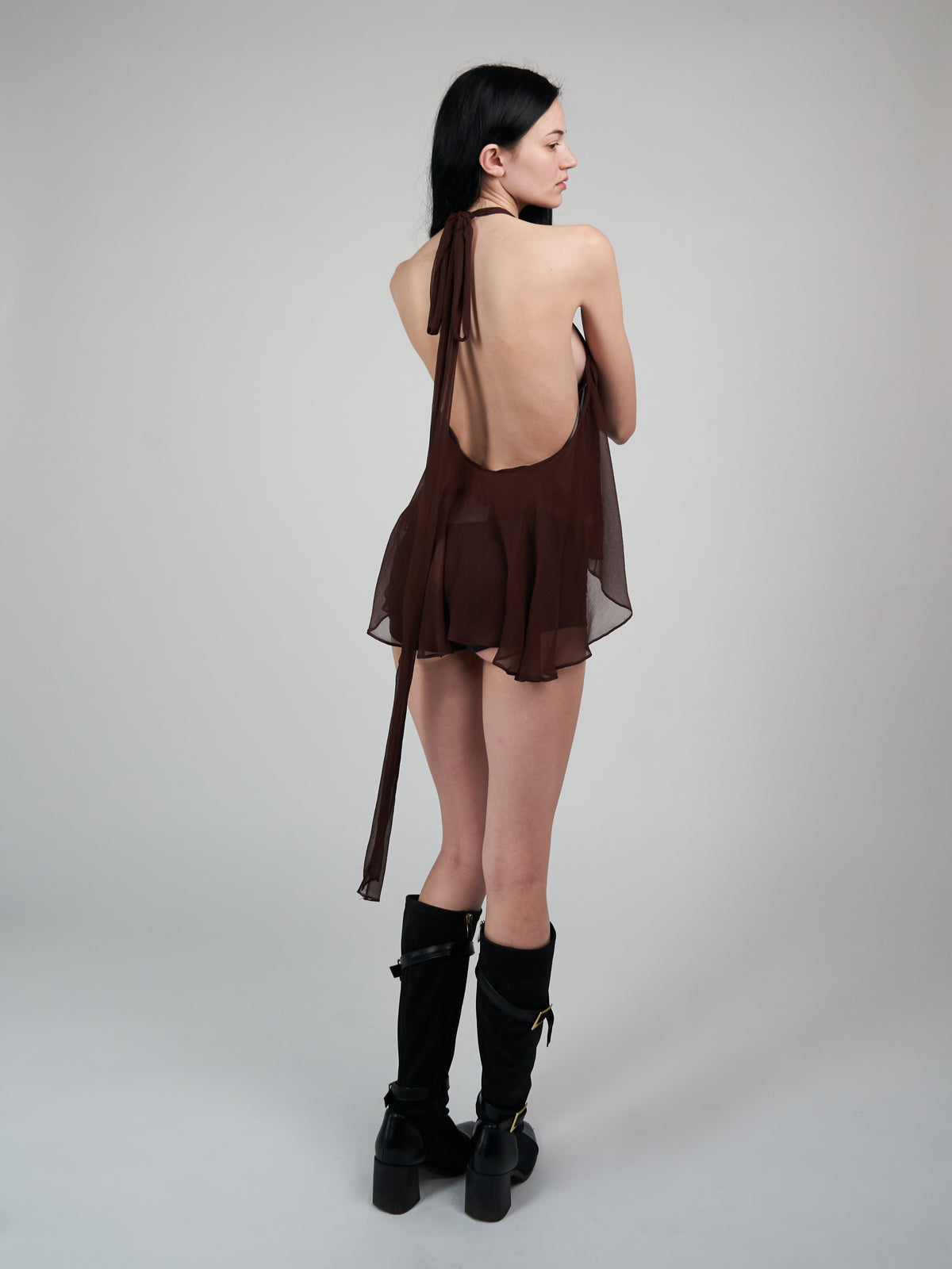 Flutter Top - Brown