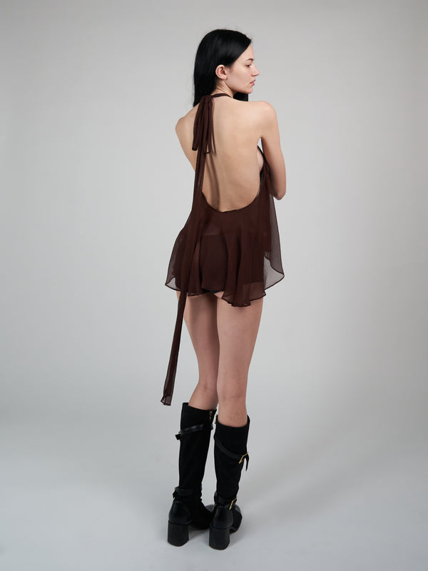 Flutter Top - Brown