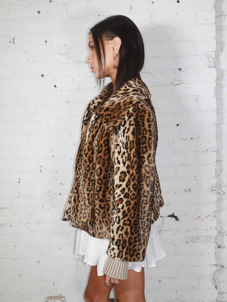 Faux Cheetah Coat