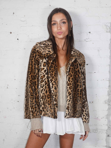 Faux Cheetah Coat