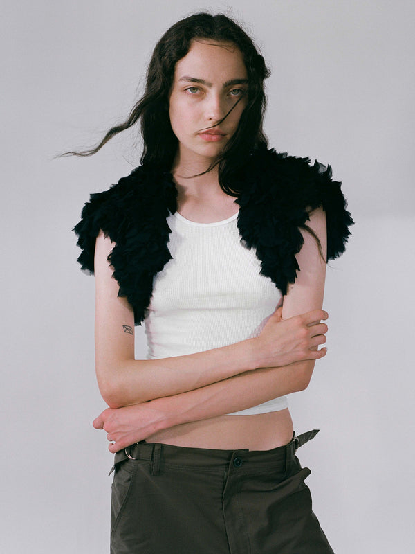 Feather Bolero - Black