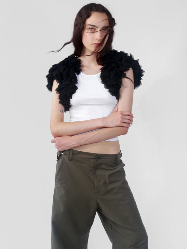 Feather Bolero - Black