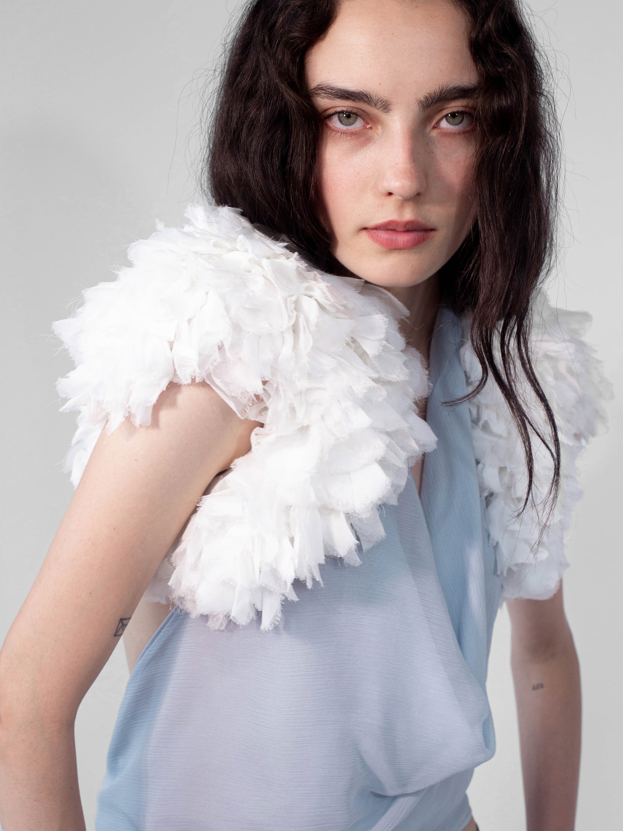 Feather Bolero - White