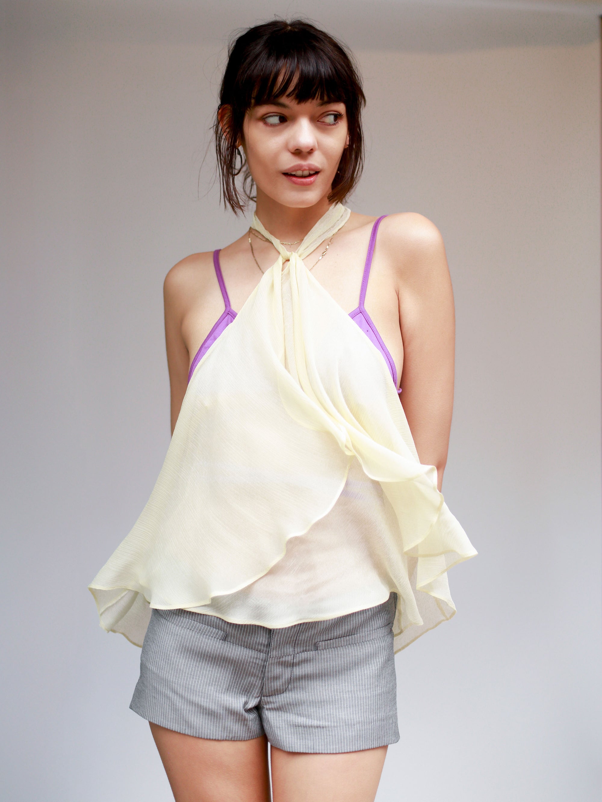 Flutter Top - Butter Yellow