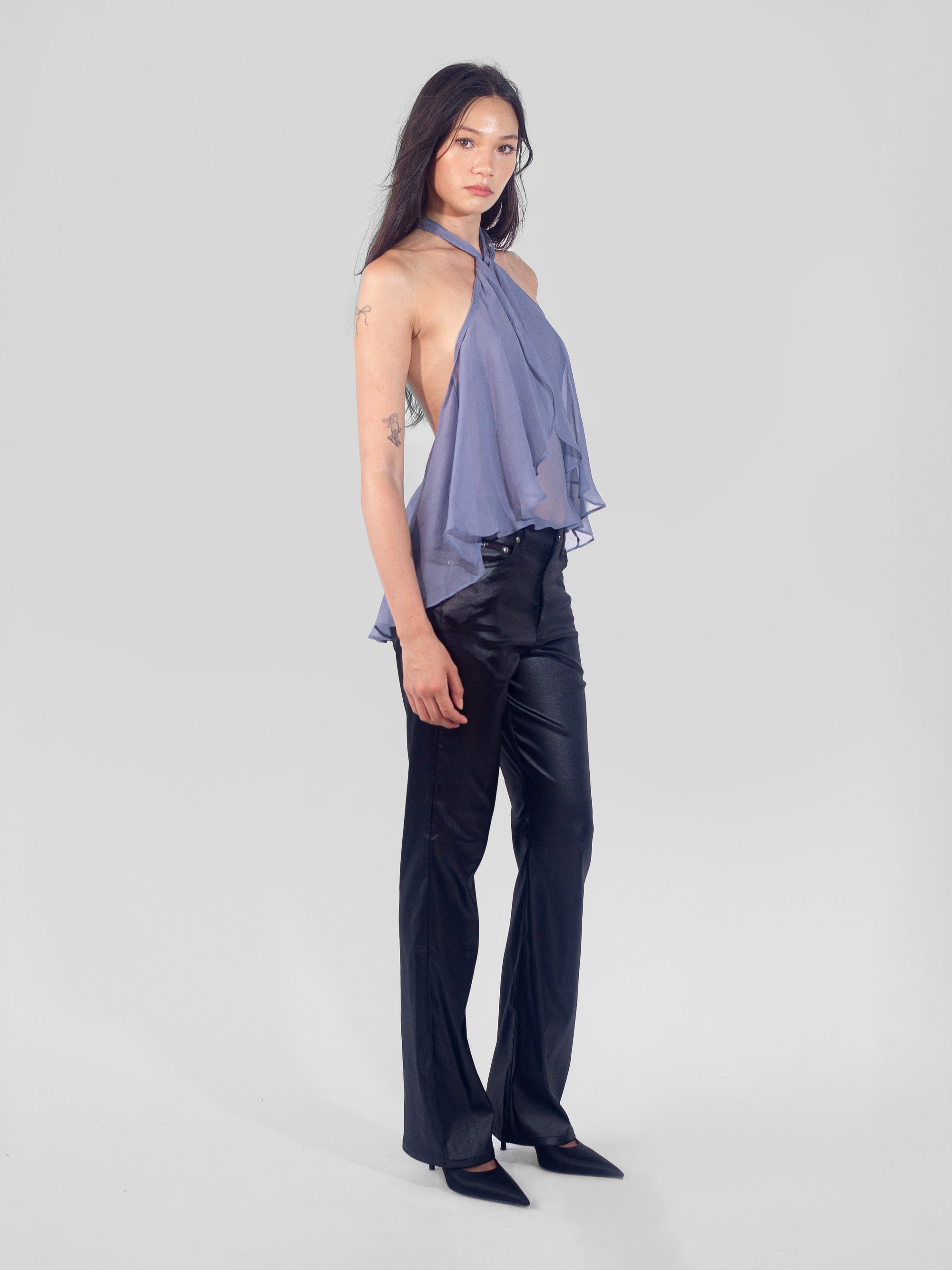 Flutter Top - Slate Blue