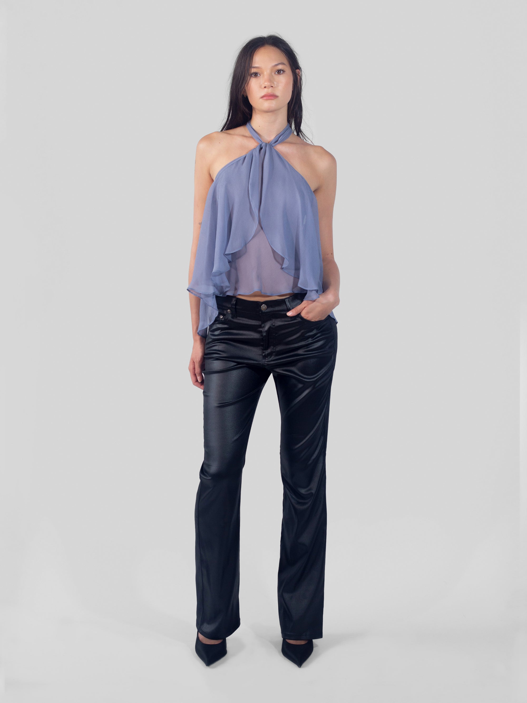 Flutter Top - Slate Blue
