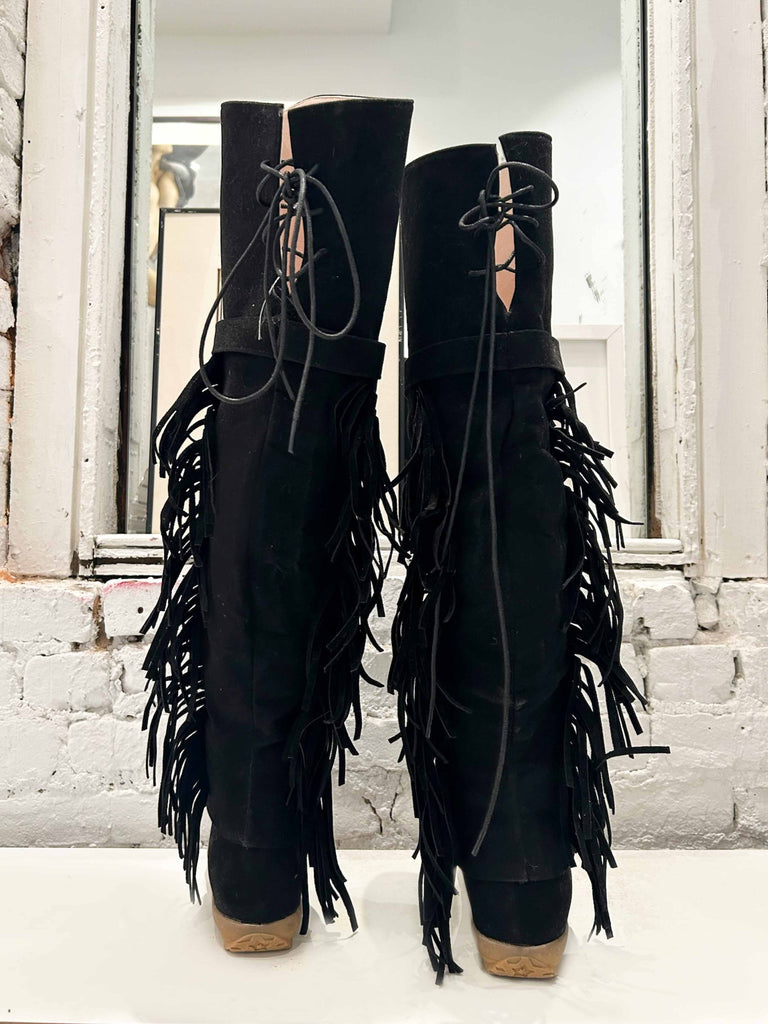 Over The Knee Tassel Boots