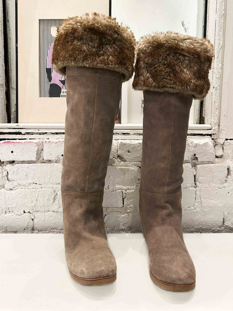 Sam Edelman Fur Top Boots