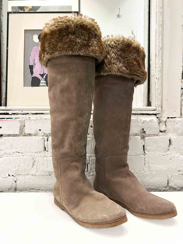 Sam Edelman Fur Top Boots