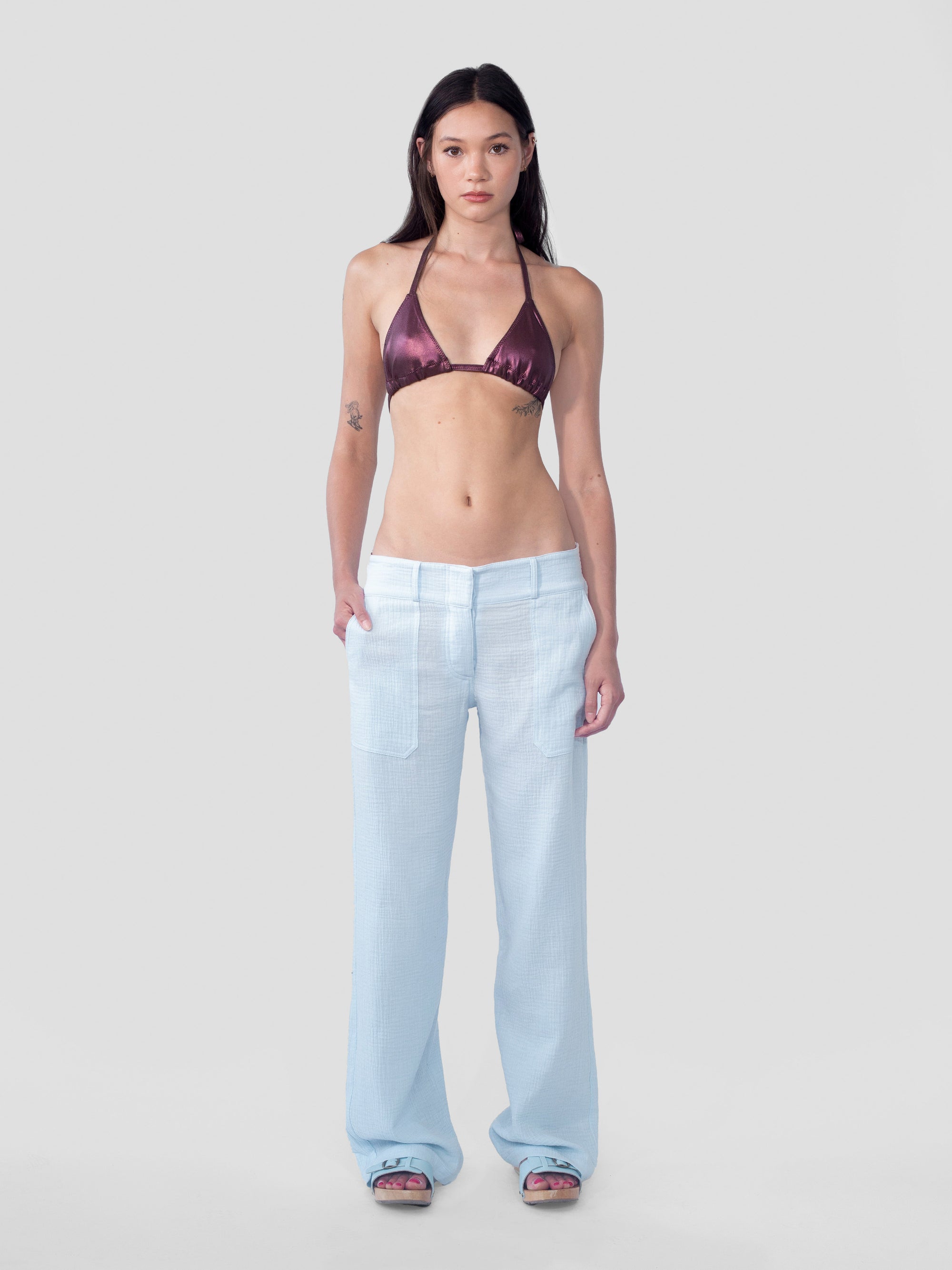 Gauze Pants - Baby Blue
