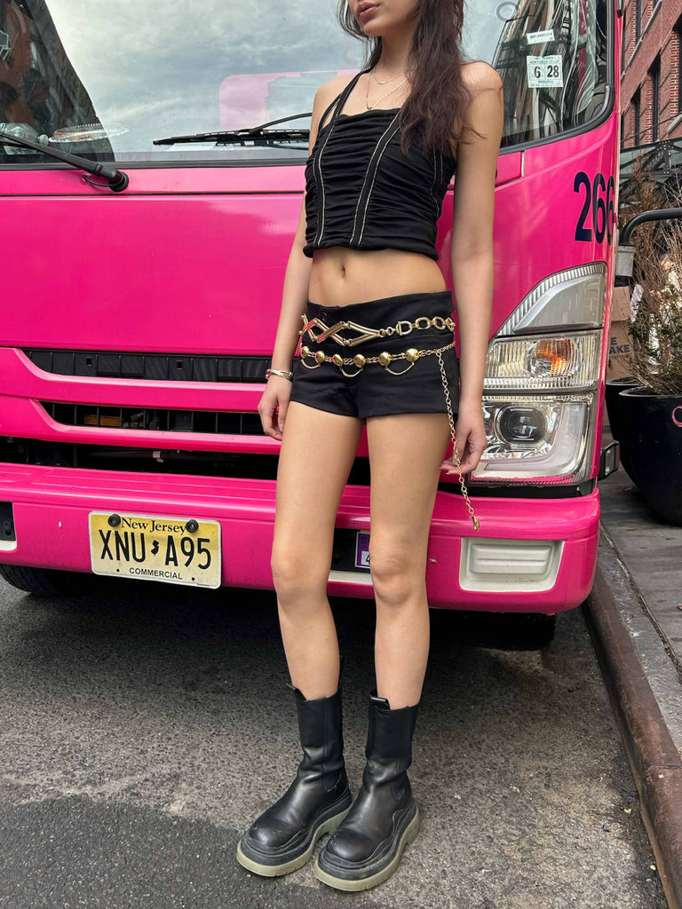 Vintage Gold Crossover Belt
