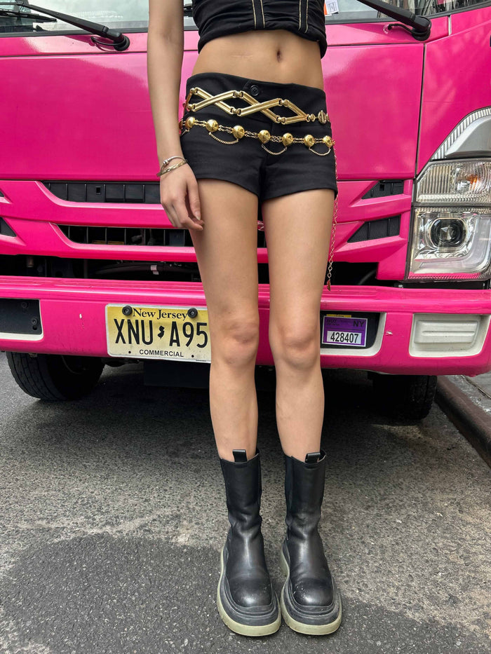 Vintage Gold Crossover Belt