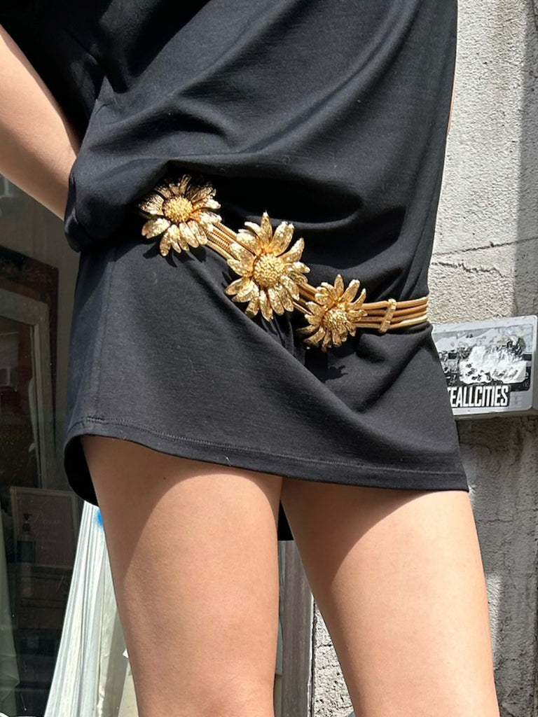 Vintage Gold Sunflower Belt